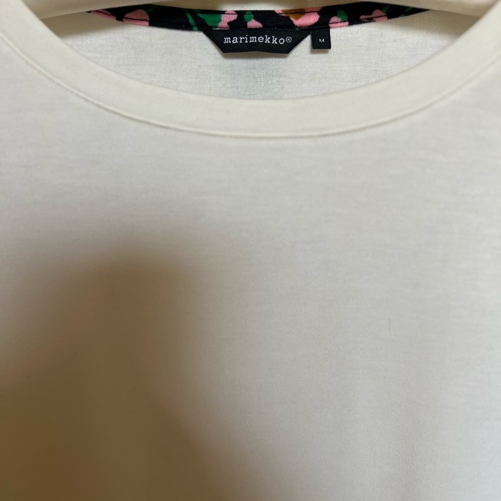 Marimekko Blouse Saima Bell Half-Sleeves Off White Size M - Picture 7 of 16